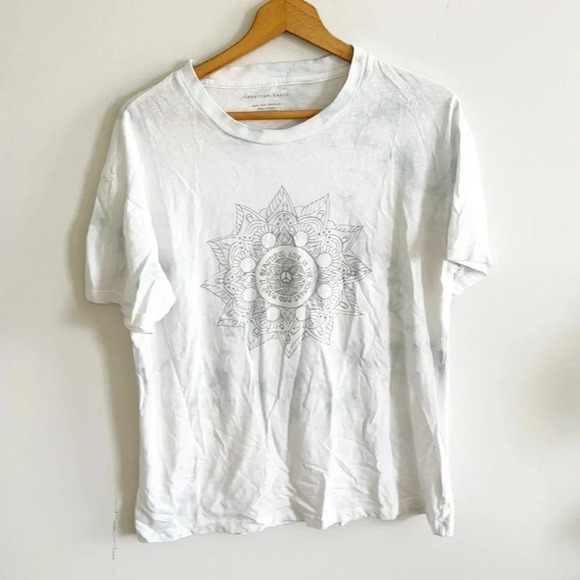 American eagle oversized tie dye boho hippie tee short sleeve top size XS/S - Picture 1 of 6